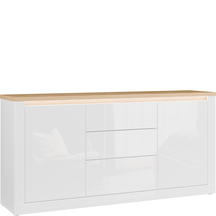 Komoda 180 cm z oświetleniem DUKK232B-Q356 Biała DURAOAK Podstawowe