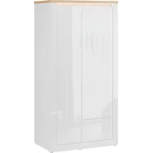Szafa 2D 96 cm z oświetleniem DUKS822LB-Q356 Biała DURAOAK Podstawowe