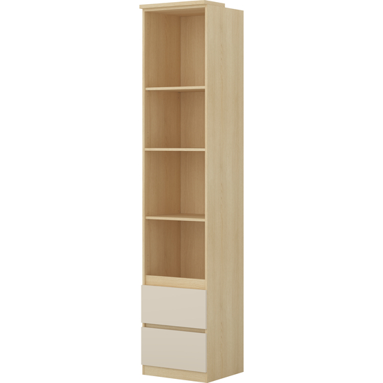 Regał z szufladami płytki gł 43 cm Dąb Lindberg Beż Piaskowy 24LBON83 TYP-83 TERRA Podstawowe
