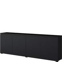 Komoda 200 cm do salonu 4-drzwiowa Czarny Onyx 24W3OJ25 TYP-25 MODO Podstawowe