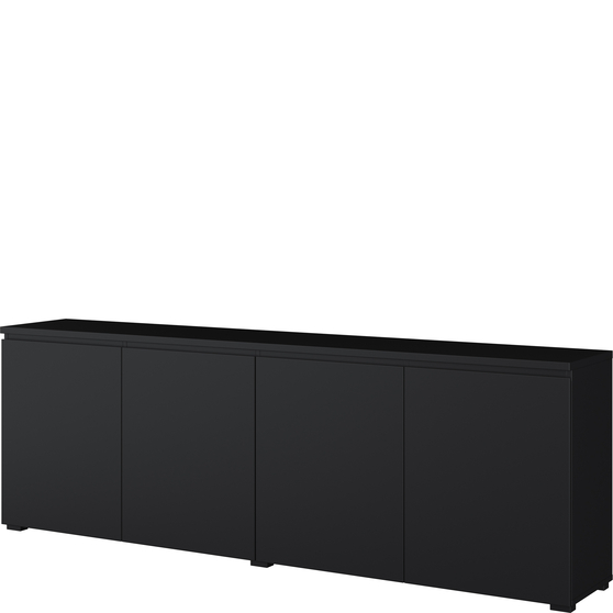 Komoda 200 cm do salonu 4-drzwiowa Czarny Onyx 24W3OJ25 TYP-25 MODO Podstawowe