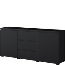 Komoda 2 drzwi 3 szuflady 150 cm Czarny Onyx 24W3OJ26 TYP-26 MODO Podstawowe