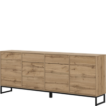 Duża komoda czterodrzwiowa loftowa Dąb Wotan 24N0OZ47 TYP-47 LOFT Podstawowe