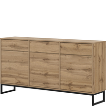 Komoda 3 drzwi 3 szuflady loftowa Dąb Wotan 24N0OZ43 TYP-43 LOFT Podstawowe