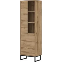 Wysoki regał z drzwiami salon loft Dąb Wotan 24N0OZ88 TYP-88 LOFT Podstawowe