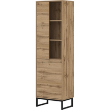 Wysoki regał z drzwiami salon loft Dąb Wotan 24N0OZ88 TYP-88 LOFT Podstawowe