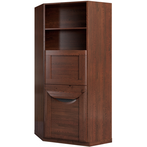 Regał narożny 1D z barkiem Lewy BARI GABINET Podstawowe