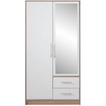 Szafa 2D Biała z lustrem SRL3 SMART Podstawowe
