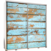 Szafa 205 z grafiką TURKUSOWE DREWNO PENELOPA Podstawowe