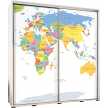 Szafa 205 z grafiką MAPA ŚWIATA 2 PENELOPA Podstawowe