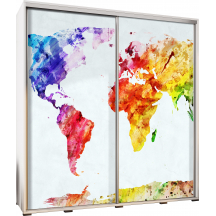 Szafa 205 z grafiką MAPA ŚWIATA 1 PENELOPA Podstawowe