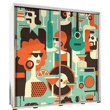 Szafa 205 z grafiką RETRO PARTY 1 PENELOPA Podstawowe