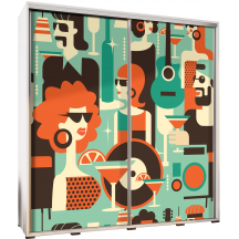 Szafa 205 z grafiką RETRO PARTY 1 PENELOPA Podstawowe