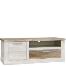 Szafka RTV Lewa DURT221L-T75 Pinia Biała / Dąb Antyczny DURO Podstawowe