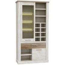 Kredens wysoki Lewy DURV821L-T75 Pinia Biała / Dąb Antyczny DURO Podstawowe