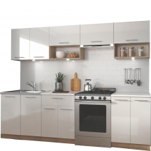 Zestaw mebli kuchennych 260 cm VIOLA Biały Podstawowe