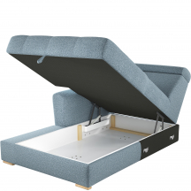 Otomana szeroka otwarta z pojemnikiem na pościel Lewa V1L RIVA Podstawowe