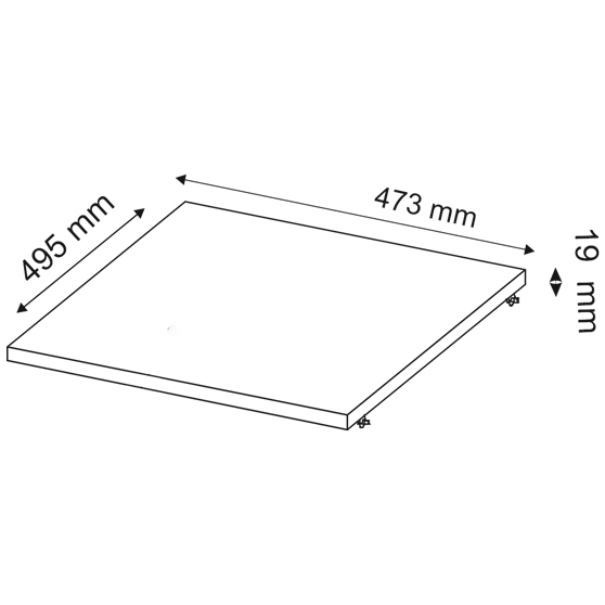 Półka krótka do szafy 02 / 03 Typ 61 ATLANTA Szkic