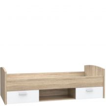 Łóżko młodzieżowe 90 x 200 WNL09-Q36 Biały / Dąb Sonoma WINNIE Podstawowe