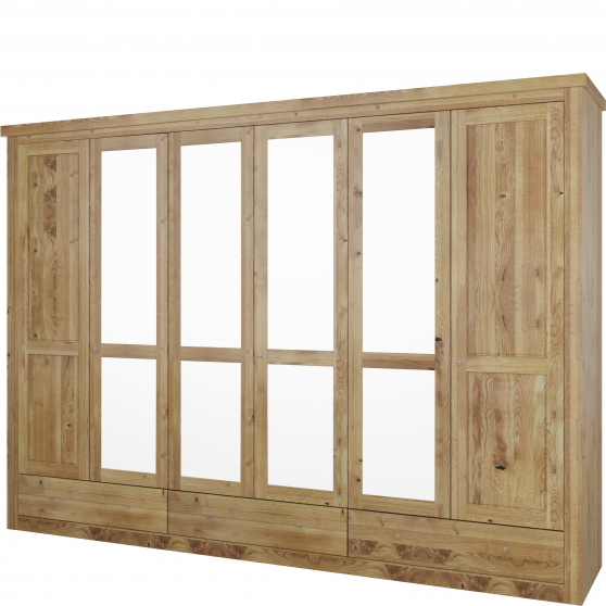 Szafa 6D z lustrem 50EBCR464 WOODLAND Podstawowe