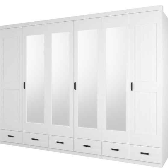 Szafa 6D z szufladami i z lustrem 5090ST4S6 SYSTEM A Podstawowe (1)