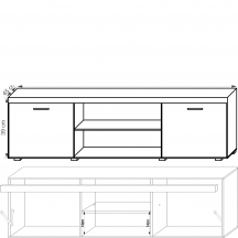 Szafka RTV 8 SAMBA Szkic