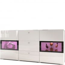 Komoda 2 drzwi 3 szuflady Biały Połysk 2497BM26 TYP-26 BAROS Podstawowe