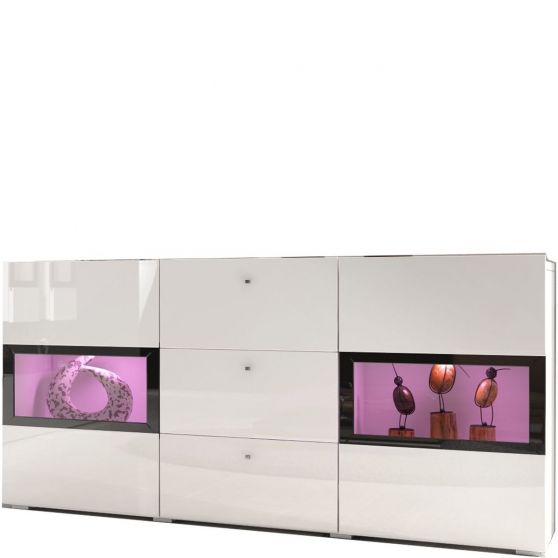 Komoda 2 drzwi 3 szuflady Biały Połysk 2497BM26 TYP-26 BAROS Podstawowe