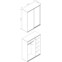 Szafa 155 PENELOPA Wnętrze - Szkic