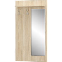 Wieszak z lustrem TIPS DĄB SONOMA Podstawowe