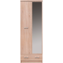 Szafa z lustrem 2D1S/60 TOP MIX DĄB SONOMA Podstawowe