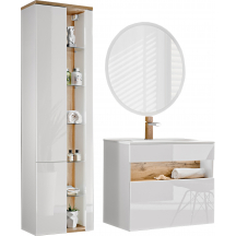 Zestaw mebli do łazienki SET 80 cm z lustrem BAHAMA WHITE Podstawowe