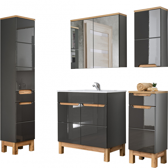 Zestaw mebli do łazienki SET 60 cm BALI GREY Podstawowe