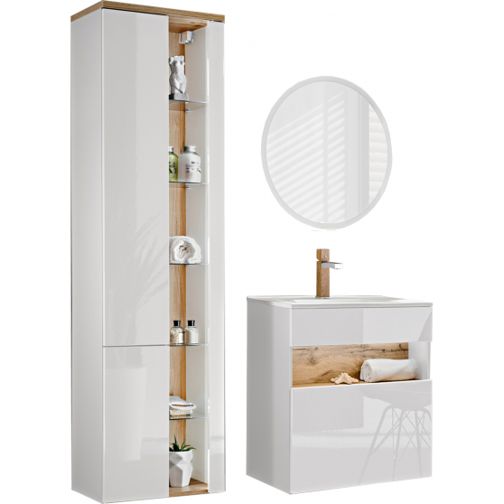 Zestaw mebli do łazienki SET 60 cm BAHAMA WHITE Podstawowe