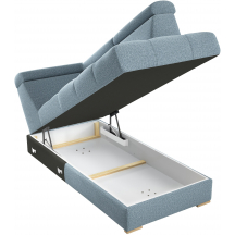 Otomana zamknięta długa z pojemnikiem na pościel Prawa V4R RIVA Podstawowe