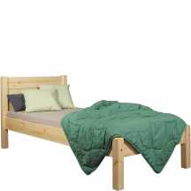 Łóżko drewniane sosnowe CLASSIC 140 x 200 tył równy Podstawowe