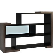 Regał wolnostojący niski z oświetleniem wnęki Lewy CORINO Podstawowe (2)