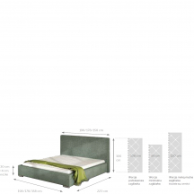 Łóżko tapicerowane BASIC 80 x 200 Szkic