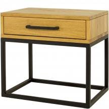 Szafka nocna drewniana dębowa SN370 METAL Podstawowe