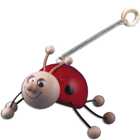 Zabawka drewniana bukowa wisząca biedronka GD412 Podstawowe