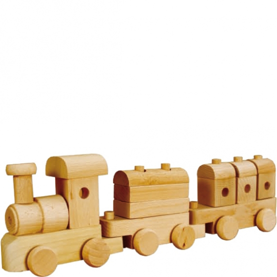 Zabawka drewniana pociąg z wagonami duży AD116 Podstawowe