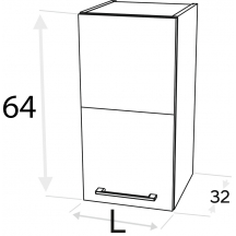 Szafka górna wisząca 1 drzwi W… .1/61 KAMMONO F7 Szkic