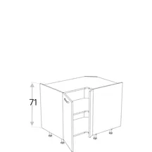Szafka dolna stojąca narożna 2 drzwi 90 x 70 cm DRP90x70 KAMMONO F7 Szkic