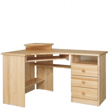 Biurko narożne drewniane sosnowe BR107 Podstawowe