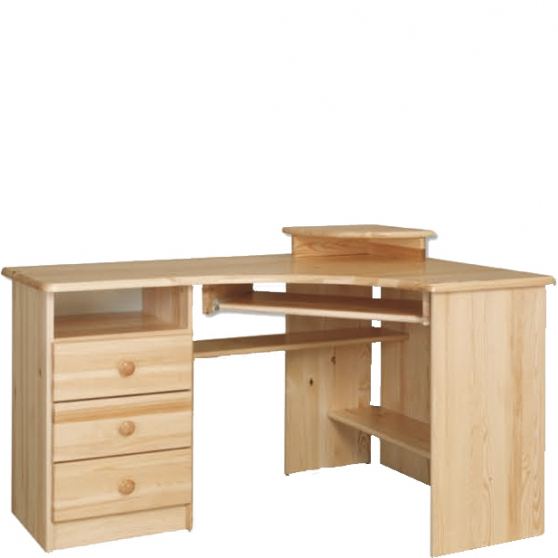 Biurko narożne drewniane sosnowe BR108 Podstawowe