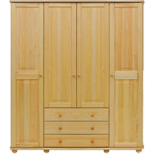 Szafa 4D drewniana sosnowa z szufladami SF129 Podstawowe