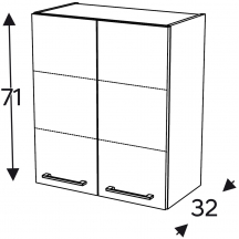 Szafka górna wisząca 2 drzwi W…/71 KAMMONO F4 Szkic