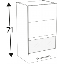 Szafka górna wisząca 1 drzwi witryna Prawa WW… .1/71 KAMMONO P4 Szkic
