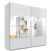 Szafa 2 drzwi przesuwnych z lustrami 200 cm biała  22971657 TYP-57 BETA Podstawowe