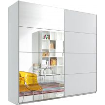 Szafa 2 drzwi przesuwnych z lustrami 180 cm biała 22971656 TYP-56 BETA Podstawowe